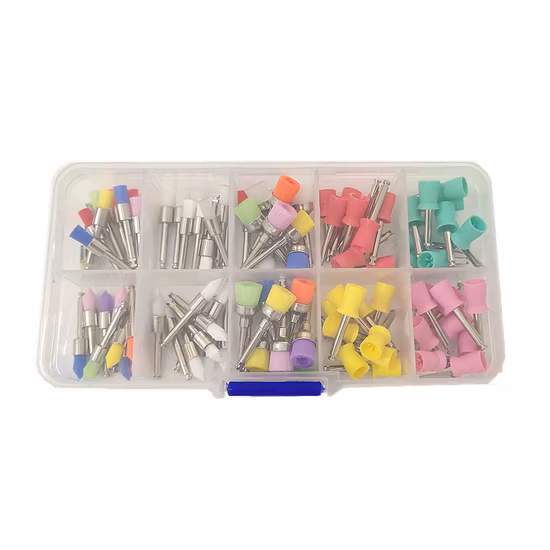 치아 청소용 치과 소모품 100개/세트 치과 연마 브러쉬